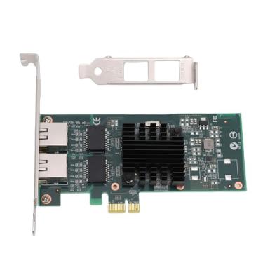 Imagem de Zyyini Placa de Rede de 1 Gb, Portas RJ45 Duplas Adaptador PCI Express 2.0 X1 Gigabit Ethernet Com Controlador 82576, 10 100 1000 Mbps para Wins Linux PCIe 2.0 X1 Desktop Server