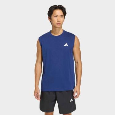 Imagem de Regata Adidas Treino Básica Masculina, Azul, P