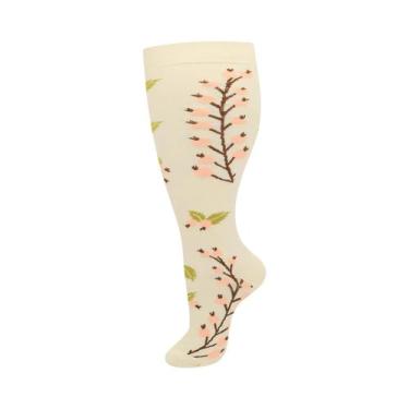 Imagem de Meias De Compressão plus Size 2XL-4XL 20-30 mmHg Para Panturrilhas Lar