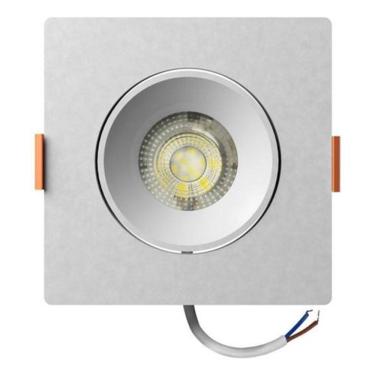 Imagem de Spot De Embutir Quadrado Led 7W Luz Amarela Bronzeart