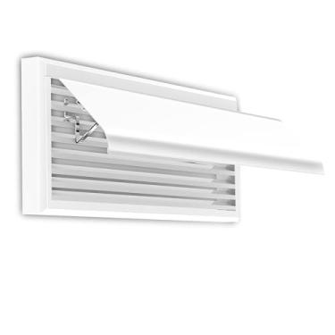 Imagem de Defletor de ar condicionado ajustável 40-120 cm, protetor de saída de ar fácil instalação para casa, escritório, espaços públicos - branco, controle de fluxo de ar com eficiência energética