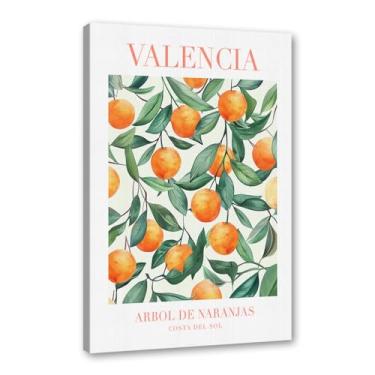 Imagem de Valencia Laranja Sorrento Limão Pêssego Sicília Pôsteres e Impressões Vintage Arte de Parede Pintura em Tela Imagens de Parede Cozinha Decoração de Casa (SKU1,20.3x30.5 cm = (20x30cm), Emoldurado