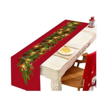 Imagem de Caminho De Mesa Xadrez Buffalo Feliz Natal 2025 Decorações De Mesa De 