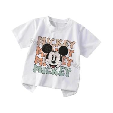Imagem de Camisetas Kawaii Disney Mickey Mouse Para Crianças Meninos E Meninas C