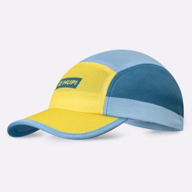 Imagem de Boné para Corrida HUPI Run Azul/Amarelo, UNICO, Azul, Amarelo