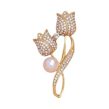 Imagem de Broche Elegante De Flor Tulipa Para Mulheres, Acessório De Moda Para C