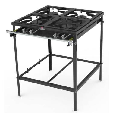 Imagem de Fogão Industrial Progás Pm-400f C- 4 Queimadores Desmontável De Baixa Pressão C- Saída Para Forno