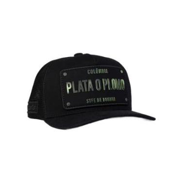 Imagem de Boné Plata O Plomo Preto Tinta Mágica Verde-Unissex