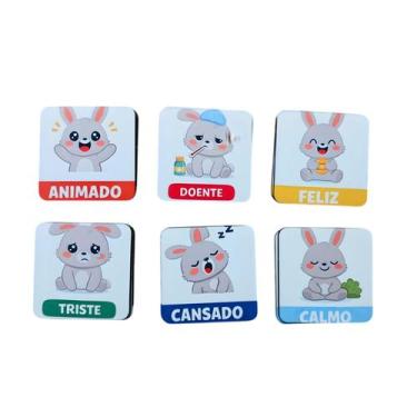 Imagem de Jogo Da Memória Para Autistas Emoções Do Coelhinho Da Pascoa - Coleção