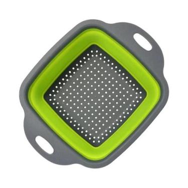 Imagem de Escorredor De Silicone Dobrável Quadrado LMETJMA Para Cozinha, Ideal P