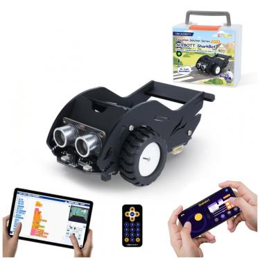 Imagem de SharkBot Carro Inteligente ACEBOTT Controlado por Voz Kit STEM com Programação ESP32 para Crianças 8-12 Anos