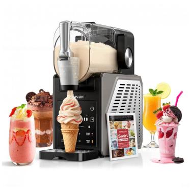 Imagem de Máquina de Slushie e Sorvete Azmsary 2,5L Preto LED Display 6 Programas Pré-definidos Limpeza Automática FS306-US