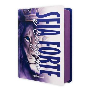 Imagem de Biblia Sagrada Com Harpa - Capa Dura Média - Seja forte e corajosa lil