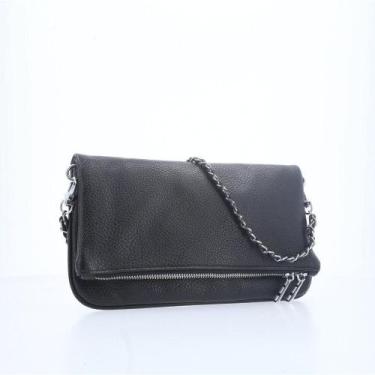 Imagem de Bolsa Feminina Transversal com Alça de Corrente - BAUARTE, Preto