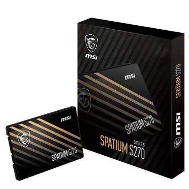 Imagem de SSD MSI Spatium 480GB, SATA III 6GB/s, 2,5" Leitura até 500MB/s e Gravação até 450MB/s - MSIS270480GB