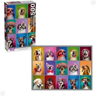 Imagem de Puzzle Quebra-Cabeça 500 Peças Cães Estilosos 04592 - Grow