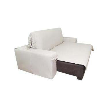 Imagem de Capa pra Sofá Retrátil e Reclinável de até 2,65m em Gorgurão com Laços