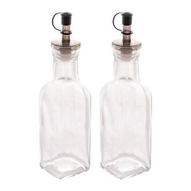 Imagem de Kit 2 Garrafas Para Azeite De Vidro Com Tampa Lyor 200ml