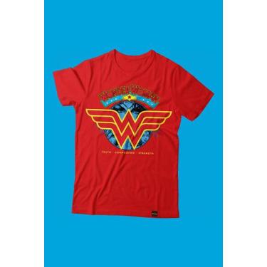 Imagem de Camiseta DC Comics Mulher Maravilha Logo, G, Vermelho