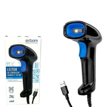 Imagem de Leitor De Código De Barras Exbom 2d Com Fio Usb Lcb-q210