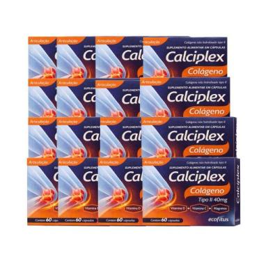 Imagem de Kit 16 Calciplex Colágeno Tipo II 40mg Ecofitus 60 Cápsulas, Sem sabor