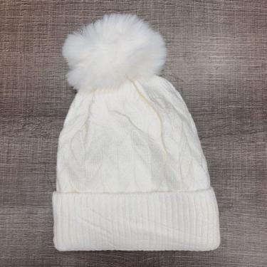 Imagem de Gorro Infantil OEM Liso com 1 Pompom em 100% Lã Acrílica 16cm X 19 e 5cm Forrado com Pelúcia Menino e Menina