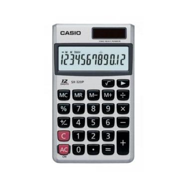 Imagem de Calculadora De Bolso Casio Sx-320 12 Dígitos Prata