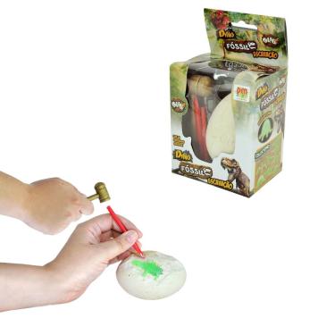 Imagem de Brinquedo de Escavação Ovo Dino Fóssil Escavação com Ferramentas para Escavar Dinossauro Surpresa Que Brilha no Escuro