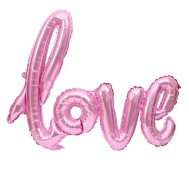 Imagem de Balão Metalizado Love em Poliamida Metalizada 79CM X 57,5CM 1 Unidade 