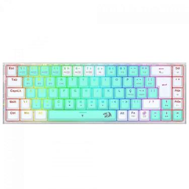Imagem de Teclado Mecânico Gamer Redragon Castor Pro, Wireless, Bluetooth, Switch Gentle Mine, ABNT2, 65%, Br-Unissex