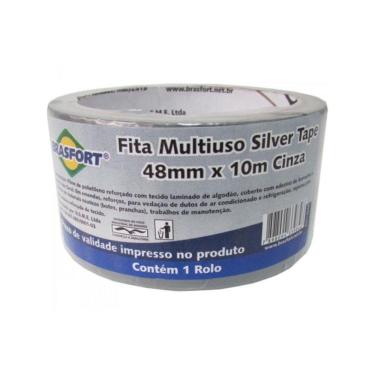 Imagem de Fita Multiuso Silver Tape 48mm X 10m Cinza Brasfort