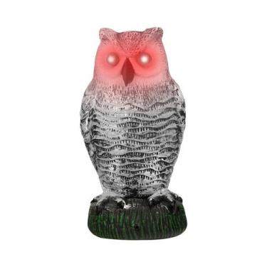 Imagem de Espantalho De Coruja Falsa Para Jardim Externo Com Cabeça Rotativa E L