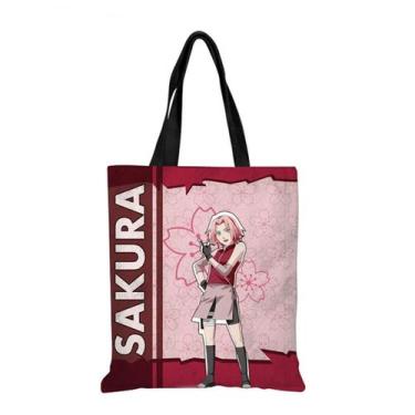Imagem de Sacola de lona Haruno Sakura Anime Fans Gift Ombro - yiweisai