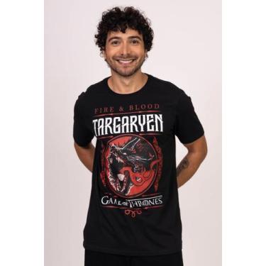 Imagem de Camiseta Game Of Thrones Targaryen - Piticas, G3, Preto