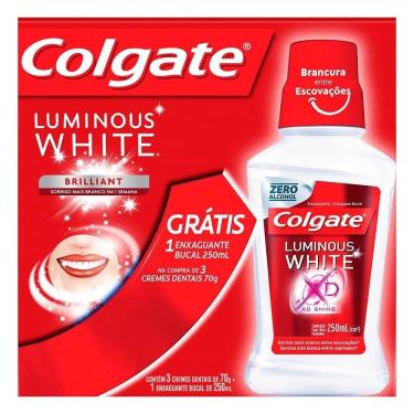 Imagem de Creme Dental Luminous White 90g + Antisséptico Bucal Luminous White 250ml - Colgate