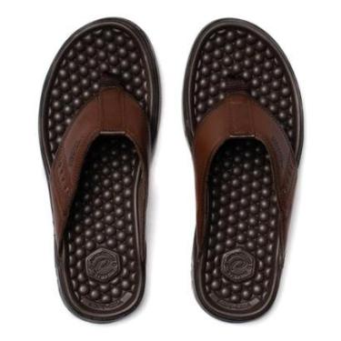 Imagem de Chinelo Masculino Pegada Couro Anilina Marrom-Masculino