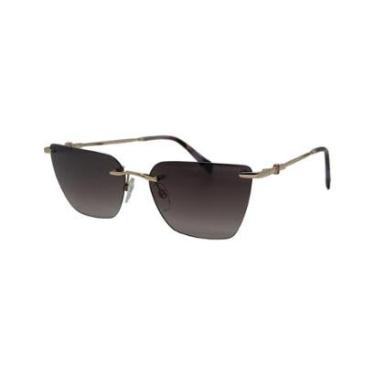 Imagem de Óculos Solar Hickmann Hi30024 04c Brilho Lente Marrom Degradê-Feminino