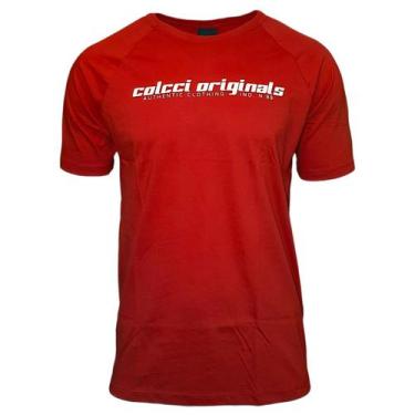 Imagem de Camiseta Colcci Masculina Reta Com Estampa, Vermelho sparkly, G