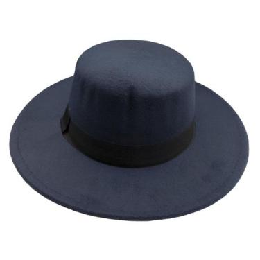 Imagem de Chapéu Fedora redondo Aba Grande feminino Feltro Floppy Clássico - HHW