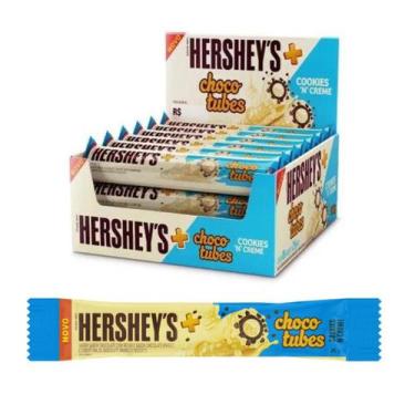 Imagem de Chocolate Hersheys Chocotubes Cookies N Creme 18 und 25g