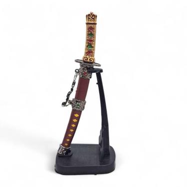 Imagem de Enfeite Espada Katana Samurai Decorativa Detalhada 17 cm