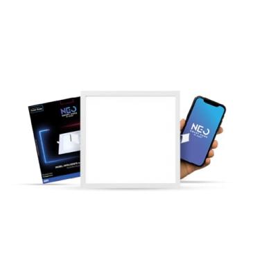 Imagem de Painel Plafon Inteligente LED Smart Wi-Fi compatível com Alexa, linha NEO, 24W, 30x30, Embutir, Quadrado, Luz branca e amarela (2700K-6500K), Bivolt, Avant