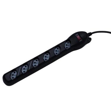 Imagem de Filtro De Linha Qualitronix 6 Tomadas Bivolt Preto - Qfl6 - Chaoji