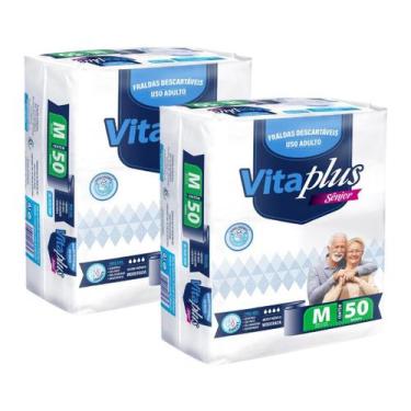 Imagem de Kit Com 2 Pacotão Fralda Geriátrica Adulto Vita Plus Care Barato - Vit