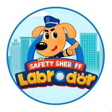 Imagem de Capa Para Mini Painel Redondo 50x50 Detetive Labrador Infantil Com Elá