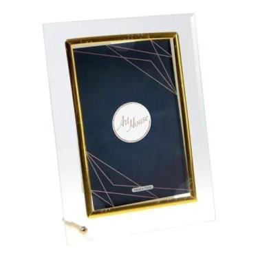 Imagem de Porta Retrato de Vidro - 10x15 - Dourado - XC791 - Art House