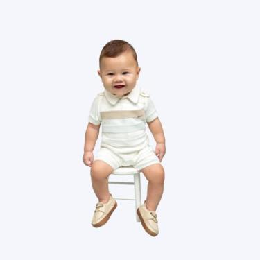 Imagem de Conjunto Macacão e Body Branco Bebê Menino Paraiso 10218674 - PARAI$O,