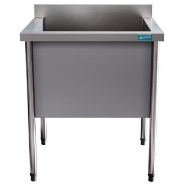 Imagem de Tanque Industrial em Aço Inox 60x60x90 - AO RIO