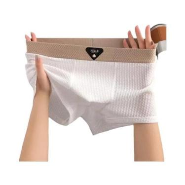 Imagem de Cuecas Boxer Masculinas plus Size Em Seda Gelada, Antibacterianas, Res