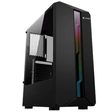 Imagem de Gabinete  Mid Tower Gamer Hayom Gb1724, Lateral Em Vidro Temperado, LED, RGB, USB 3.0, ATX, Preto